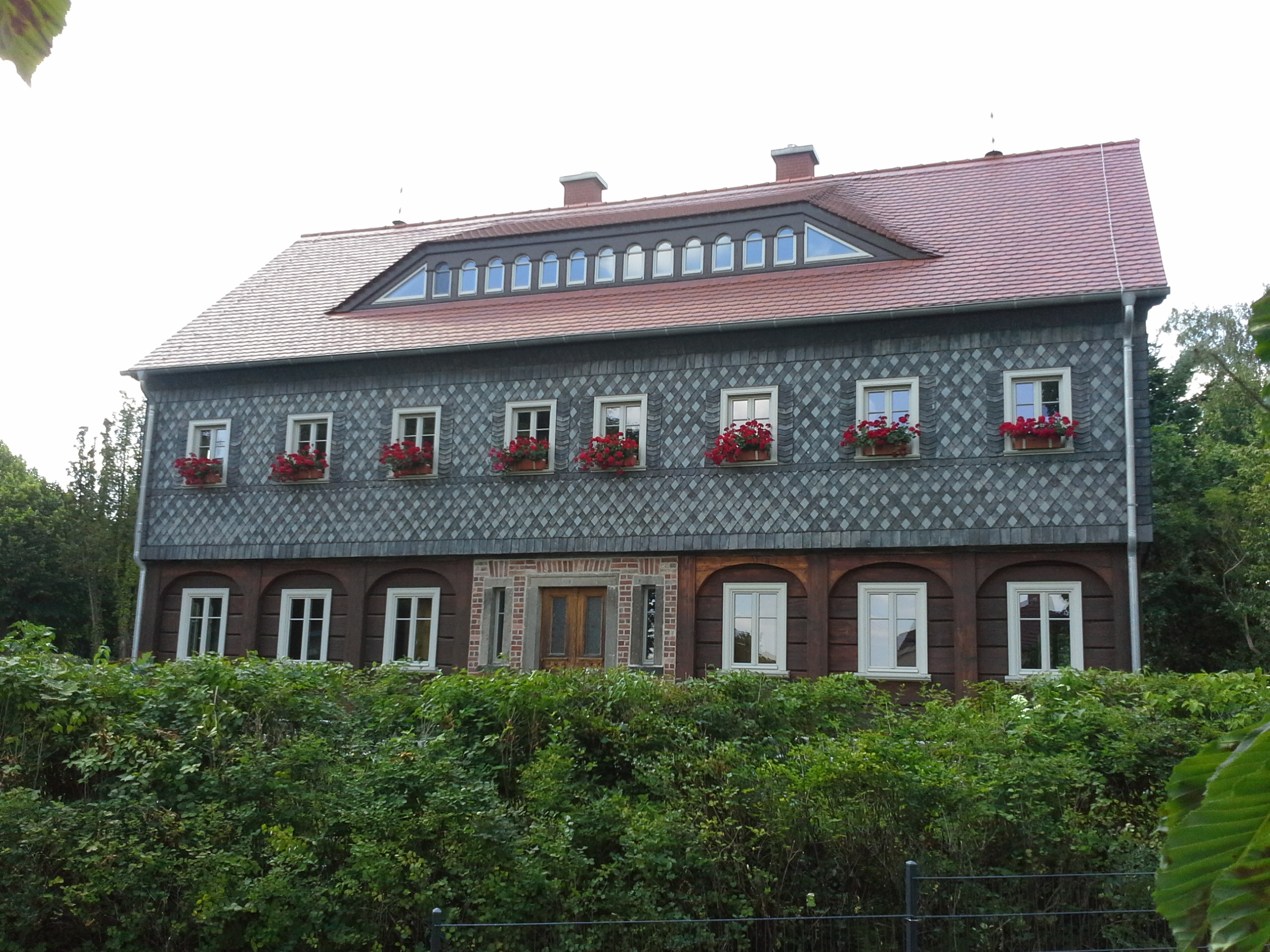 Umgebindehaus, Buckow bei Berlin – Kulturdenkmal  Bergländischer Stil