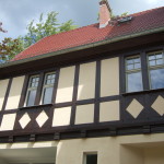 Detail rekonstruiertes Fachwerk